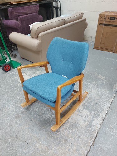 Blue rocking chair nursery - chair,